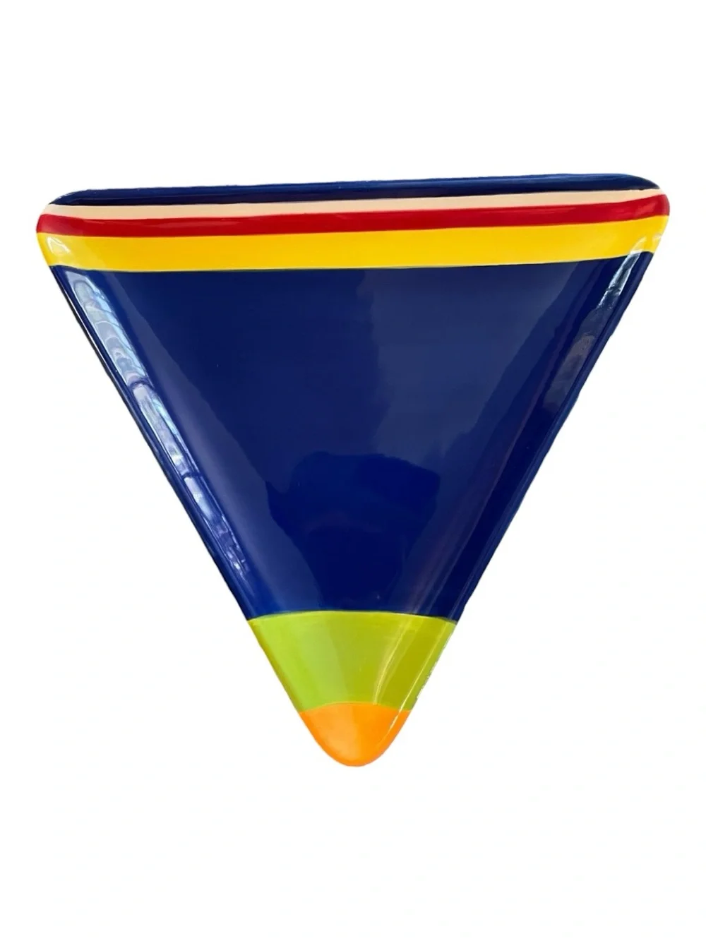 Sonoma Colorfest Triangular Ceramic Serving Platter Colorful Artsy